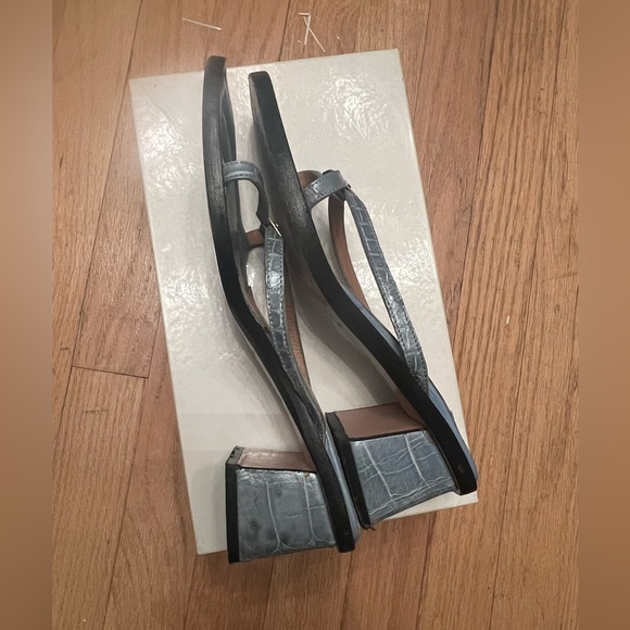 Mauri Donna Alligator Blue Sandals with heel - Picture 4 of 6